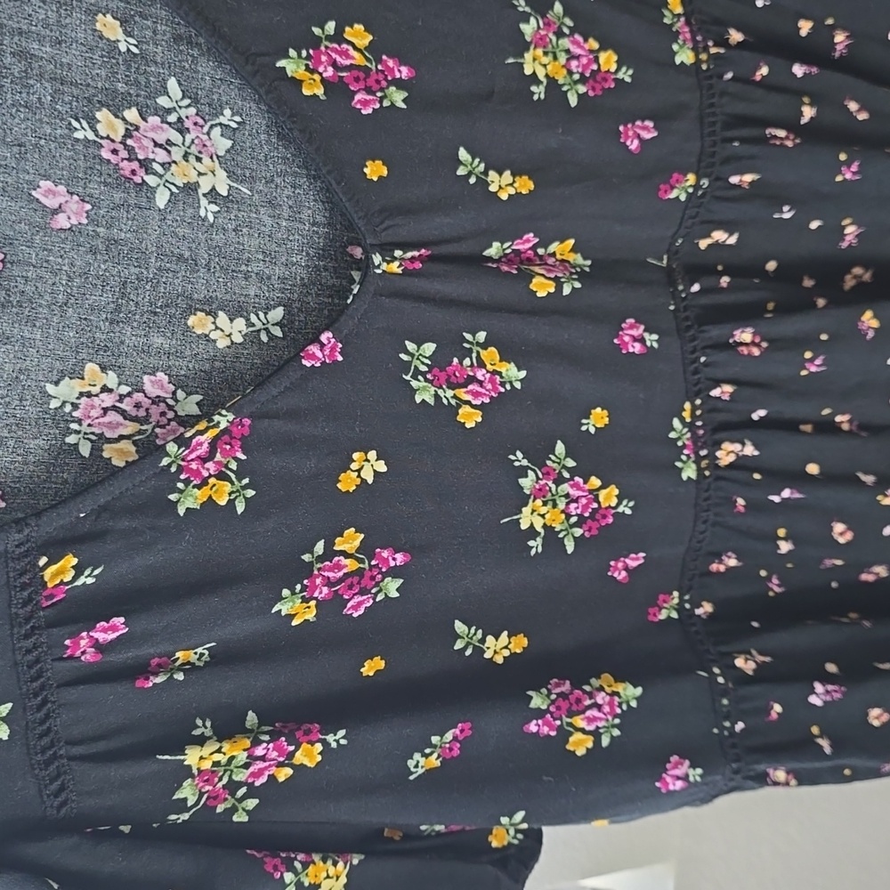Wild Fable Black Floral Dress Size Large - Picture 2 of 5